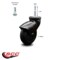 Service Caster 3 Inch Black Hooded Neoprene Rubber 5/16 Inch Grip Neck Stem Caster SCC SCC-GN03S310-NPRB-BK - alternate 2